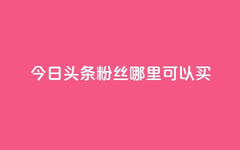 今日头条粉丝哪里可以买 - 今日头条粉丝购买渠道指南。 第1张 今日头条粉丝哪里可以买 - 今日头条粉丝购买渠道指南。 第1张