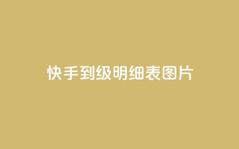 快手1到120级明细表图片 - 免费业务下单在线下单24小时24小时  第1张