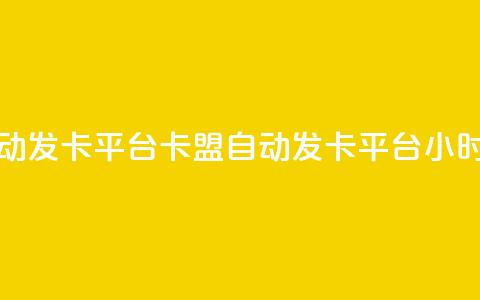 dnf卡盟24小时自动发卡平台(DNF卡盟自动发卡平台24小时在线)  第1张