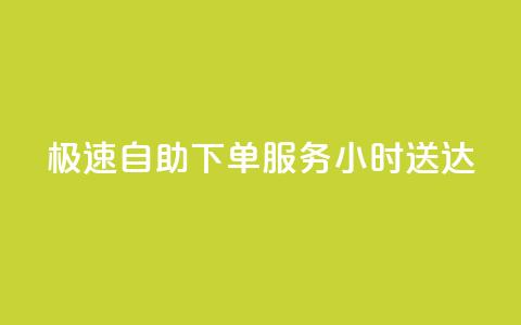 极速自助下单服务24小时送达  第1张