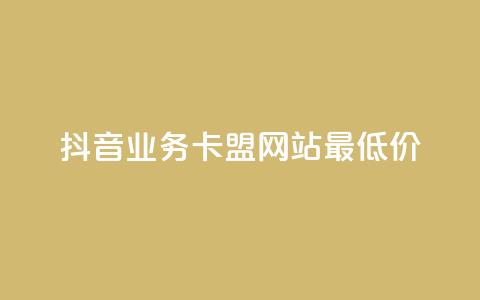 抖音业务卡盟网站最低价,卡盟自动下单入口 - 快手涨热度软件 冰点卡盟  第1张