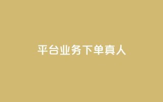 平台业务下单真人 - 全网下单业务最便宜的平台