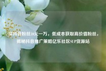 买抖音粉丝10元一万，低成本获取高价值粉丝，揭秘抖音推广策略亿乐社区SUP货源站