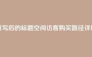 重写后的标题：QQ空间访客购买路径详解
