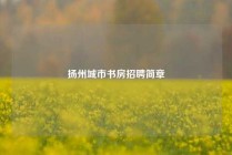 扬州城市书房招聘简章