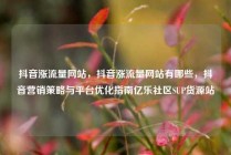 抖音涨流量网站，抖音涨流量网站有哪些，抖音营销策略与平台优化指南亿乐社区SUP货源站