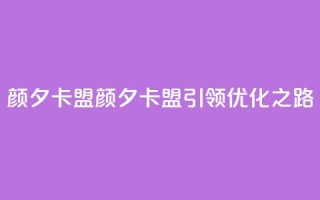 颜夕卡盟(颜夕卡盟引领SEO优化之路)