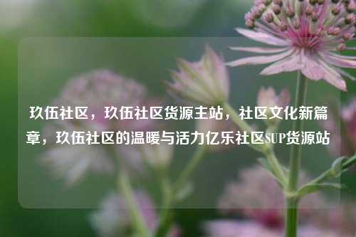 玖伍社区，玖伍社区货源主站	，社区文化新篇章，玖伍社区的温暖与活力亿乐社区SUP货源站  第1张