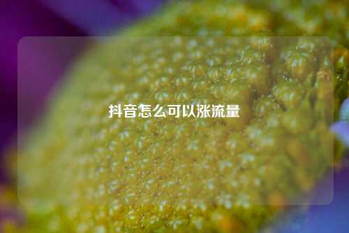 抖音怎么可以涨流量  第1张