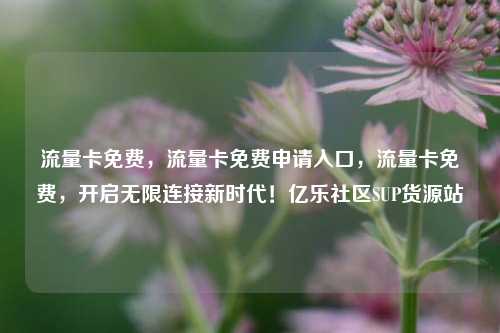 流量卡免费	，流量卡免费申请入口，流量卡免费，开启无限连接新时代！亿乐社区SUP货源站  第1张