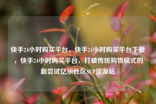 快手24小时购买平台，快手24小时购买平台下载，快手24小时购买平台	，打破传统购物模式的新尝试亿乐社区SUP货源站  第1张