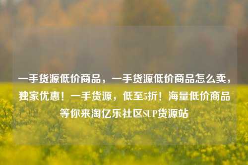 一手货源低价商品，一手货源低价商品怎么卖	，独家优惠！一手货源，低至5折！海量低价商品等你来淘亿乐社区SUP货源站  第1张